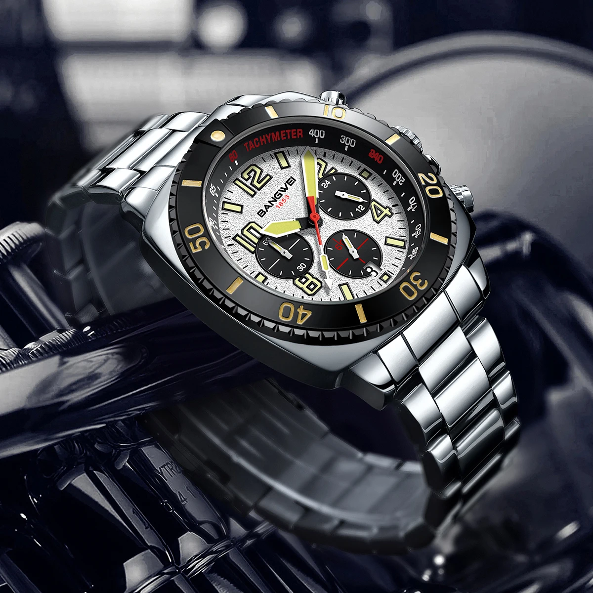 Nuevos relojes LIGE Top Band para hombre, cronógrafo, piloto de aviación, reloj de cuarzo, reloj de pulsera multifunción de lujo superluminoso