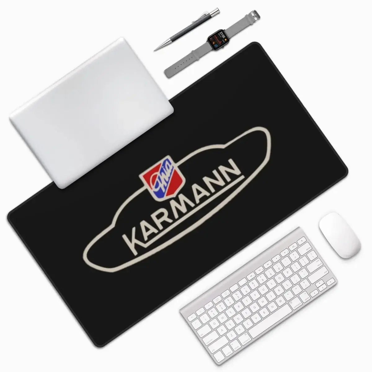 Karmann Ghia Emblem Large Mouse Pad Computer Keyboard Mouse Mat Gamer PC Laptop Desk Mat Office Accessories Table Mats