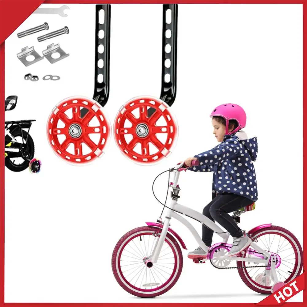 

Kids Bike Training Wheels Bicycle Stabiliser Mounted Kit for 12 14 16 18 20 Inch Kids Single Speed Bikes
