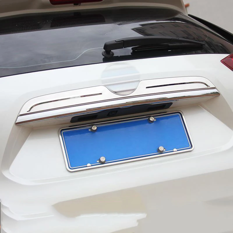 Pour Nissan X-Trail T32 2014-2020, garniture décorative de hayon arrière en acier inoxydable, 1 pièce/ensemble