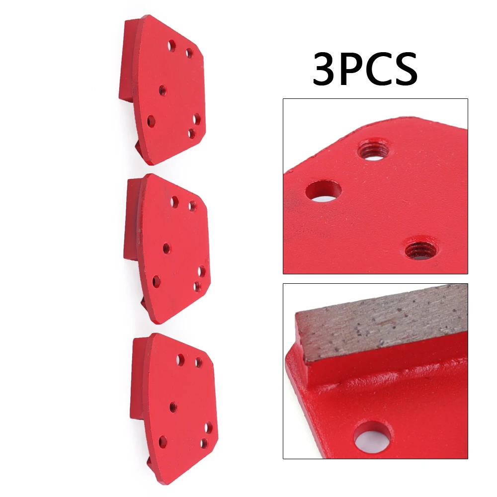 3 Pcs Red Medium Bond Concrete Diamond Grind Tool 16/20 Particle Size Grinding/Polishing Wheel