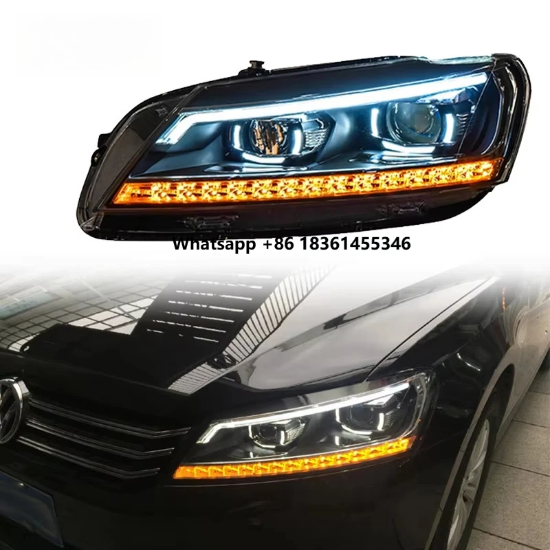 

2011-2016 Passat European LED DRL Hid Headlight Angel Eye Dual Xenon Beam Accessories For Passat B7 Headlight