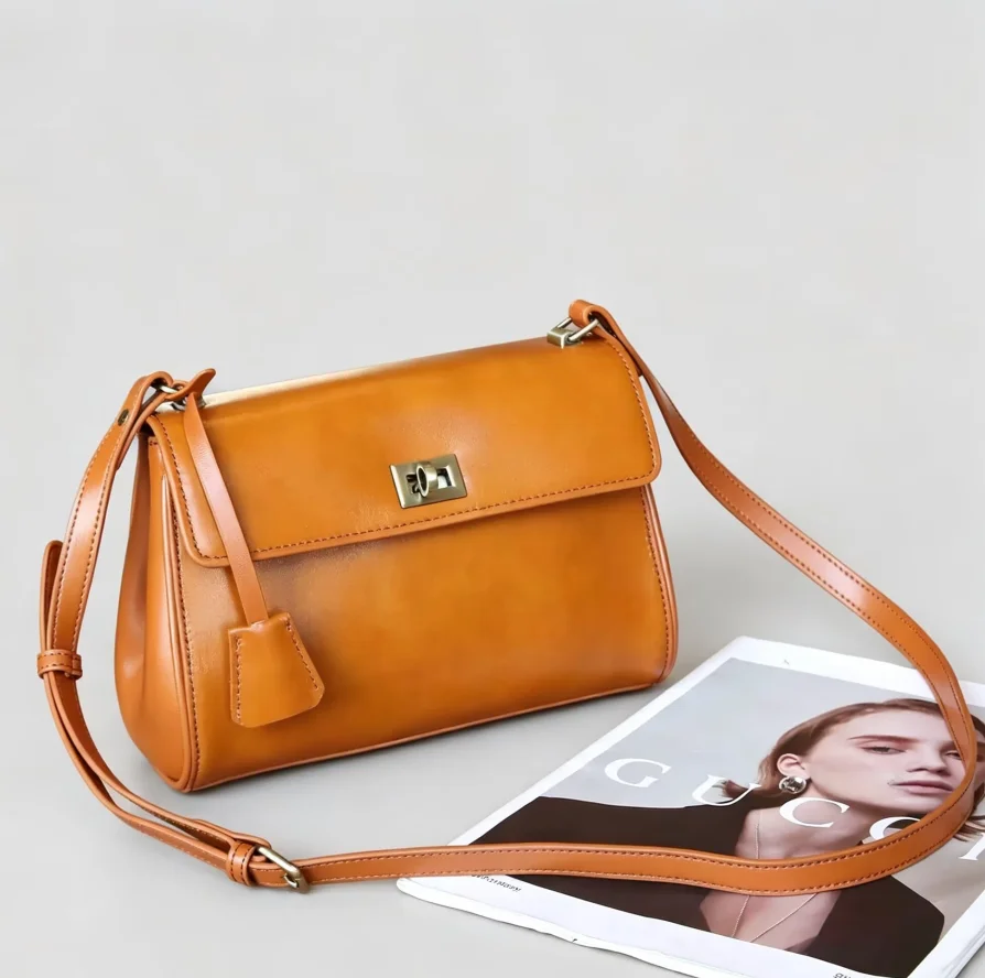 Luxury Woman Handbag New Real Leather Shoulder Crossbody Bags Women's Bag Large Capacity Advanced Lock Fashion Underarm Bag