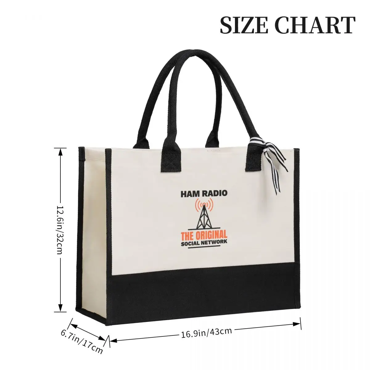 HAM Radio Operator Antenna Code Amateur Gift Canvas Bag Shopping Bag Wedding Decoration Travel Wedding Bag best wedding gift