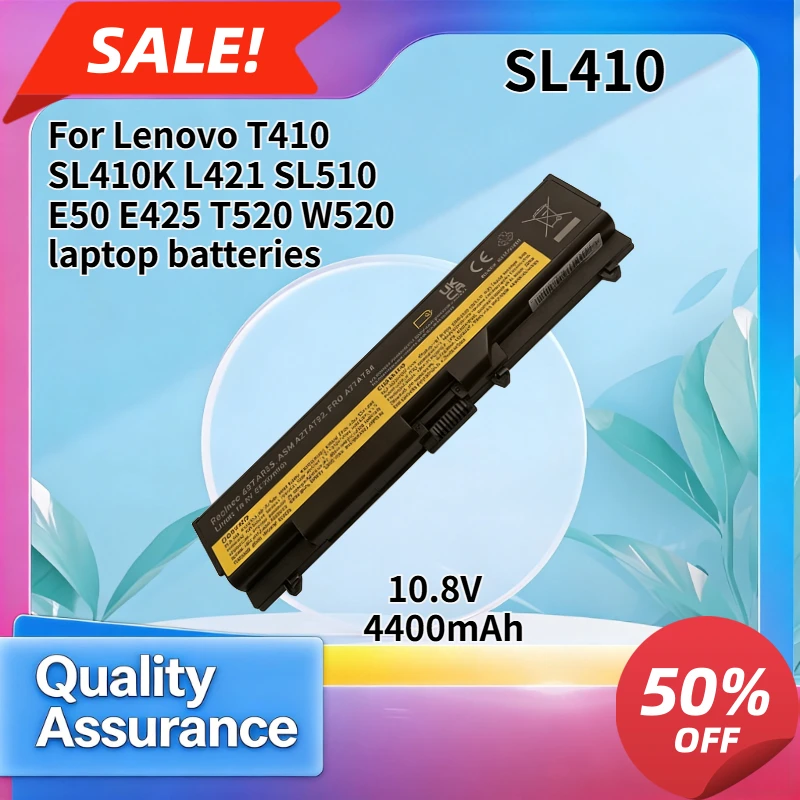 4400mAh High quality Compatible with Lenovo T410 SL410K L421 SL510 E50 E425 T520 W520 laptop batteries