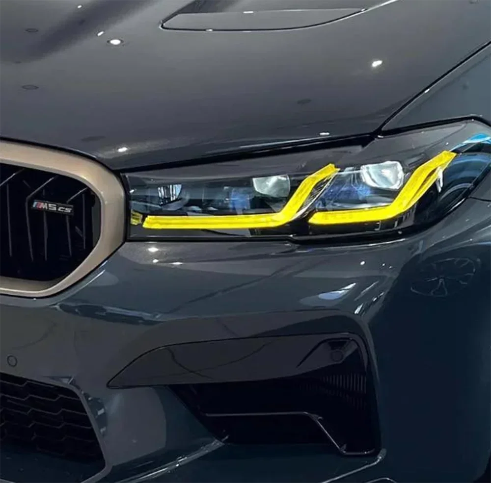 Yellow Angel Eyes Daytime Running Lights LED DRL Module for BMW G30 Yellow DRL G31 F90 M5 LCI Euro Car Accessories 2021-2023