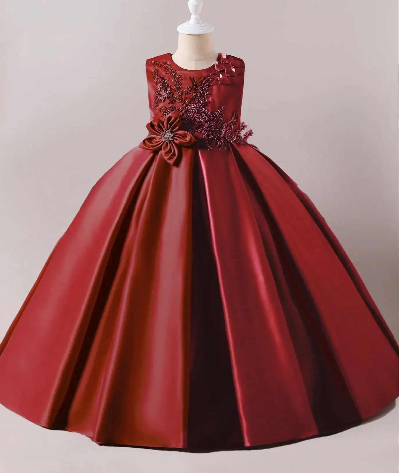 Gown Girl Long Party Dress for Wedding Girls 4-12 Years Concert Gown Elegant Girls Special Occasion Outfit