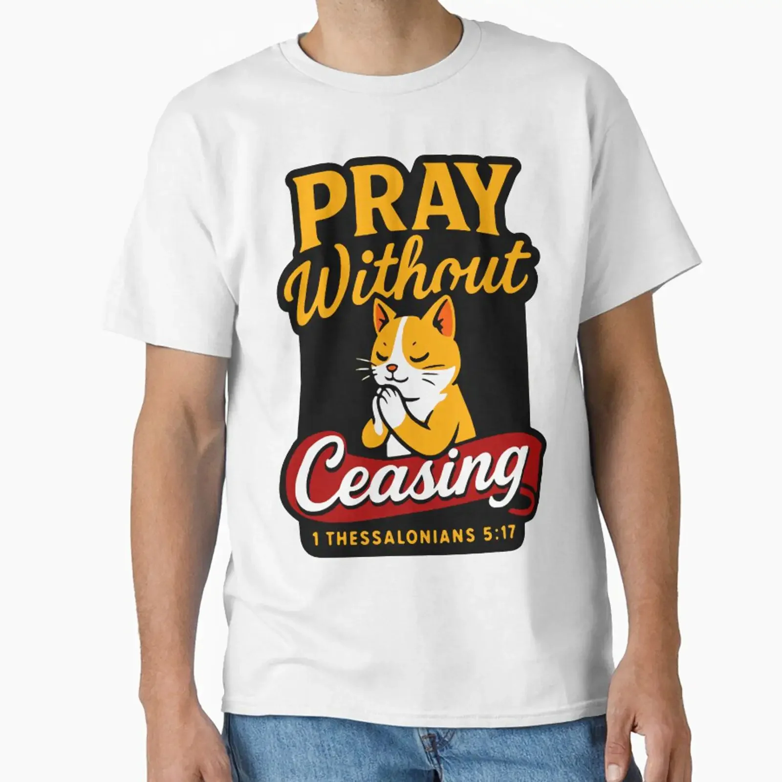 1 Thessalonians 5 17 Pray Without Ceasing designed and sold by plushism vintage Washed Slightly Versatile fashion Breathable
