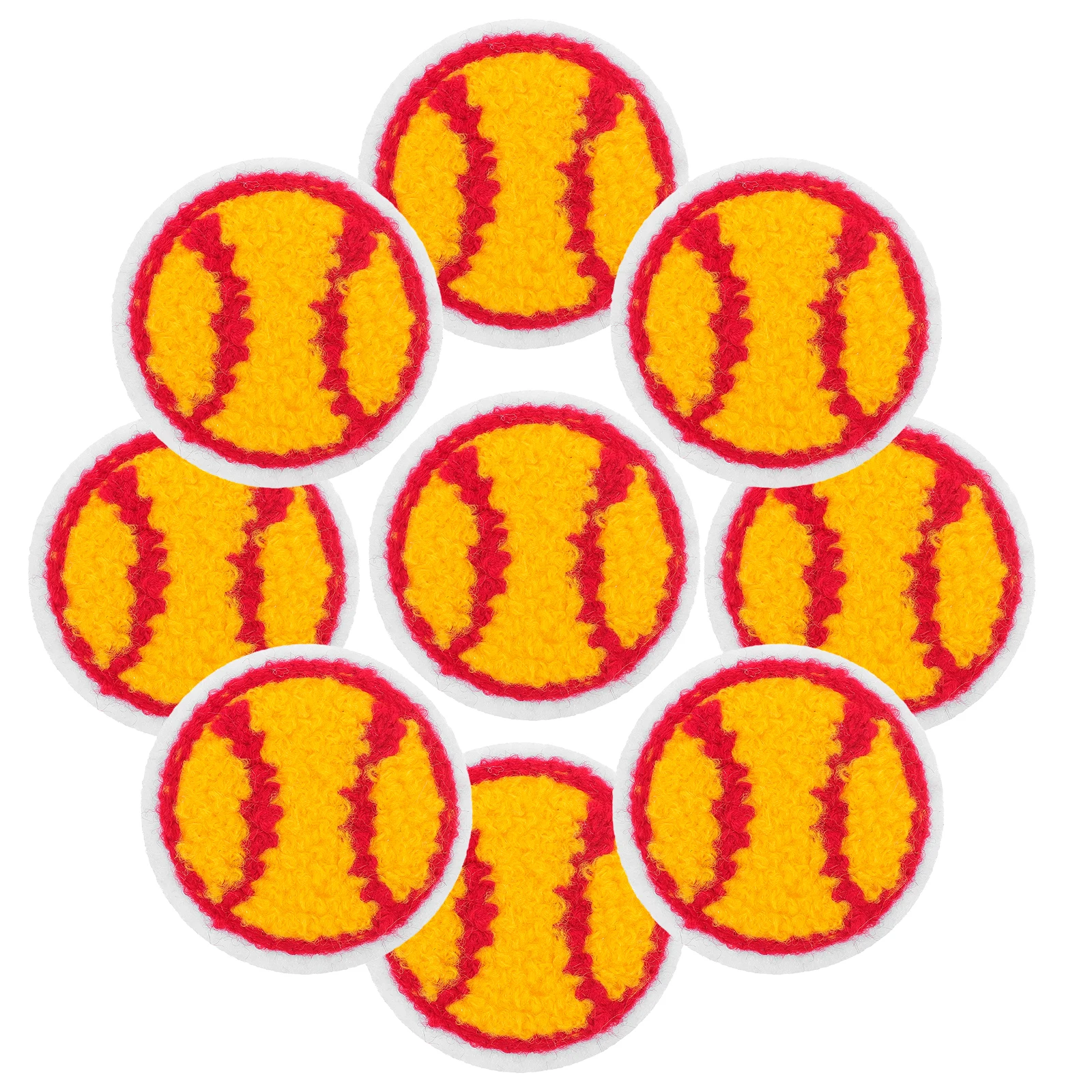 

12pcs Embroidered Cloth Sports Ball Appliques Decorative Sew On Clothes Repair Wear-Resistant Small Clothes Accessories Diy Hat