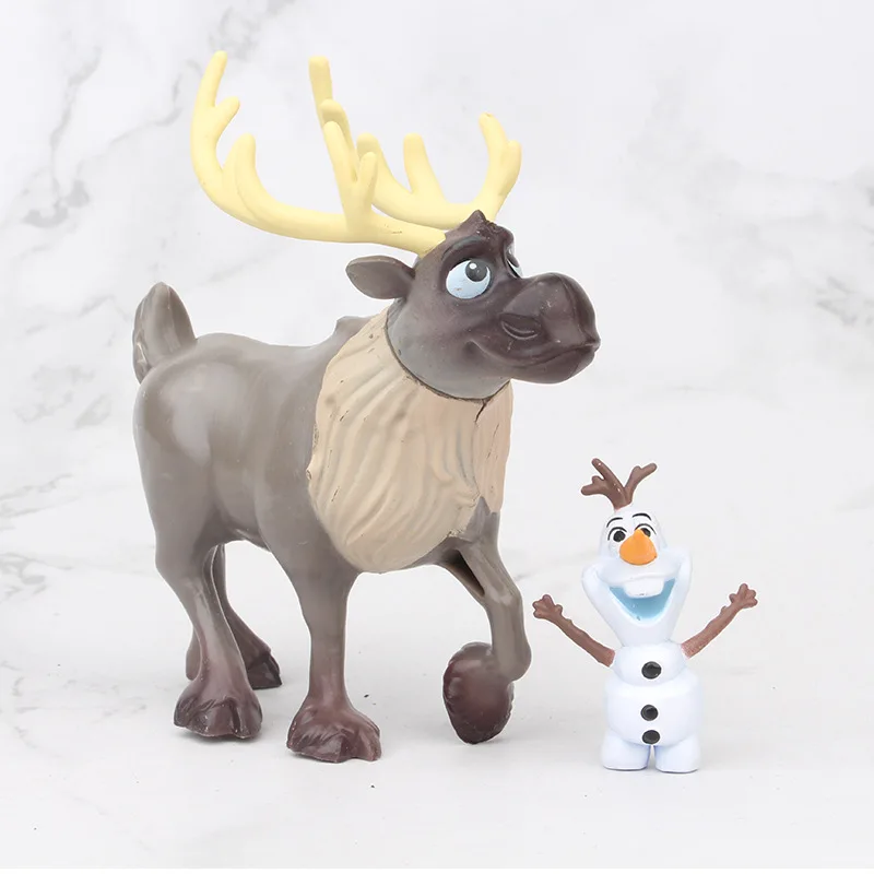 9pcs/set Disney Frozen 2 Snow Queen Elsa Anna PVC Action Figure Olaf Kristoff Sven Anime Dolls Figurines Kids Toy Children Gift