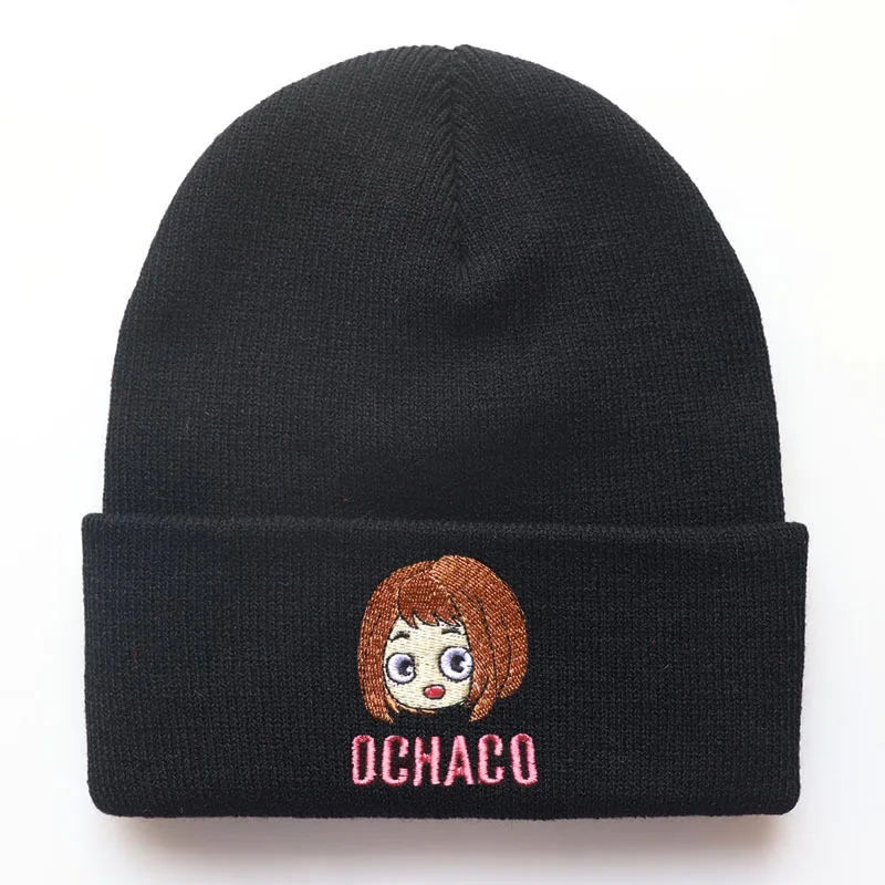 Unisex Anime My Hero Academia Midoriya Izuku Katsuki Shoto Cosplay Beanie Cap Warm Winter Hats Knitted Cap Embroidery Hat