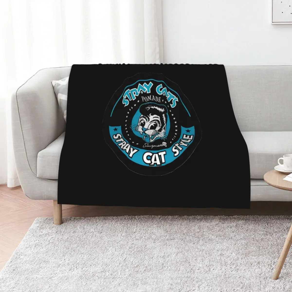 Stray Cats Style Throw Blanket Plush Soft Beds Cute Hairy Custom Fashion Sofas Blankets