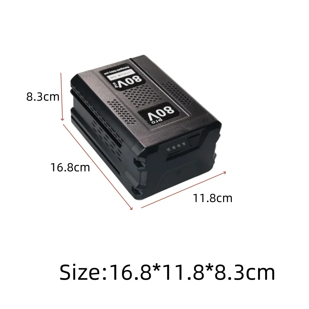 Batería recargable de iones de litio de 80V y 60000mAh para herramienta eléctrica Greenworks, Compatible con GBA80250, GBA80400, GBA80500