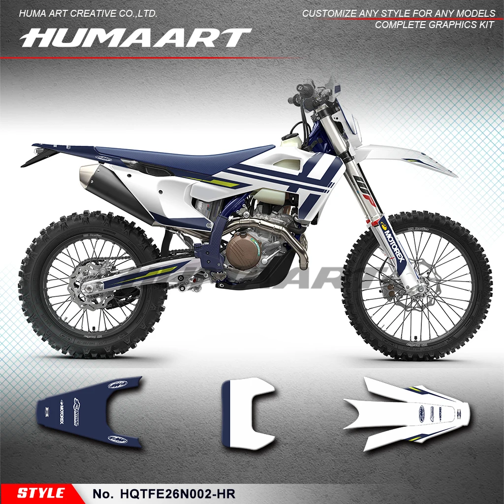 

Комплект наклеек HUMAART Custom Graphics для Husqvarna TE 125 250 300 300pro FE 350s 350pro 450 501s 2026, аксессуар