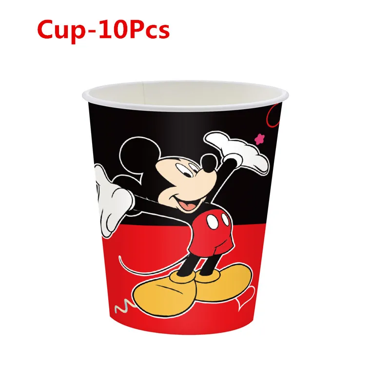 Rote Mickey Mouse Kind Geburtstags feier Dekoration Ballon Geschirr Tasse Platte Serviette Geschenk Tasche Baby party Mickey DIY Party liefert