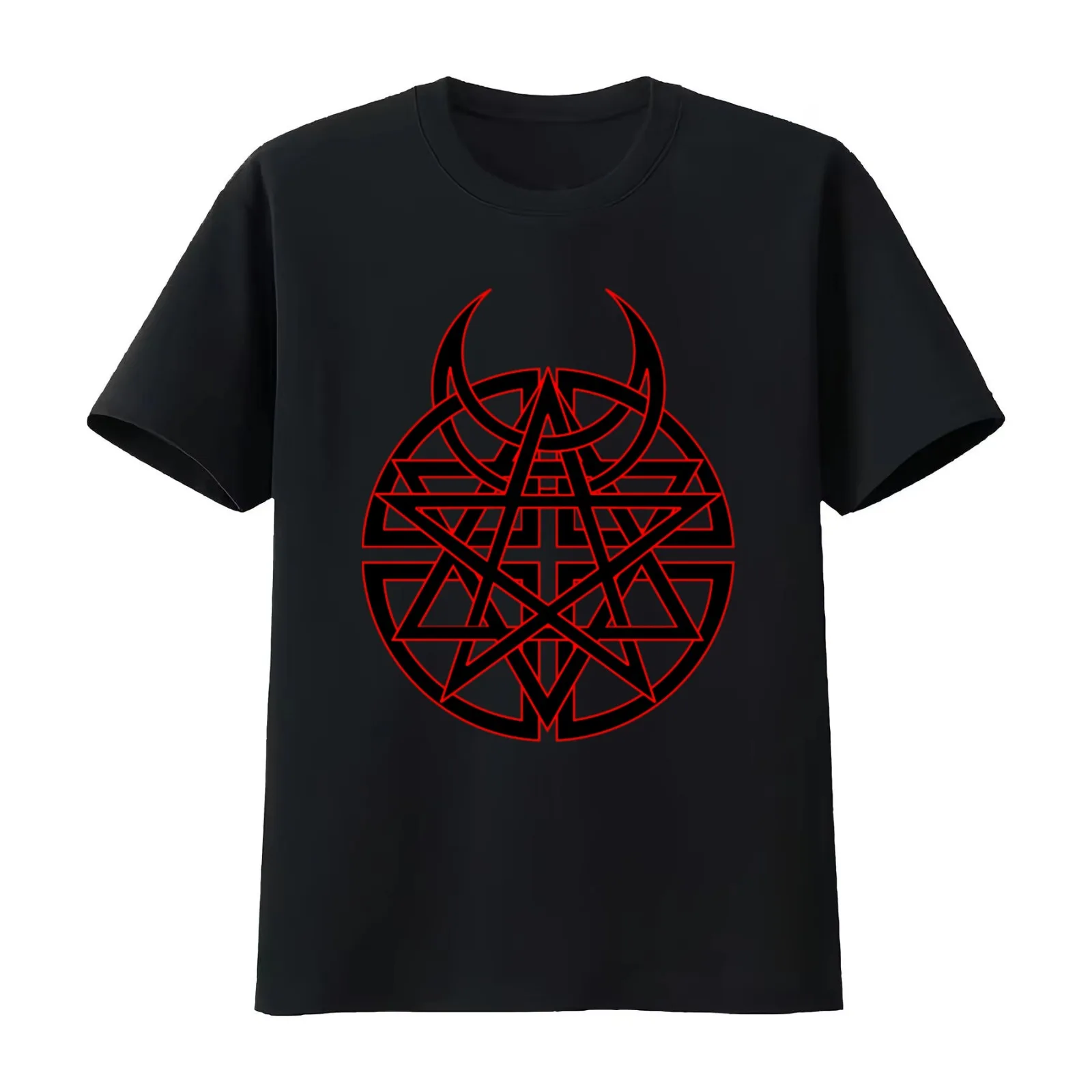 heavy metal disturbed T-Shirt Summer Casual Cotton Tee Oversized Streetwear Tops Vintage Graphic Print Unisex Men Women