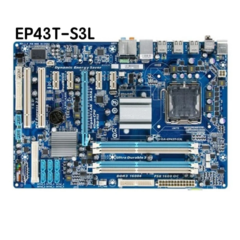 

For Gigabyte GA-EP43T-S3L Motherboard EP43T S3L LGA 775 DDR3 Mainboard 100% Tested OK Fully Work Free Shipping