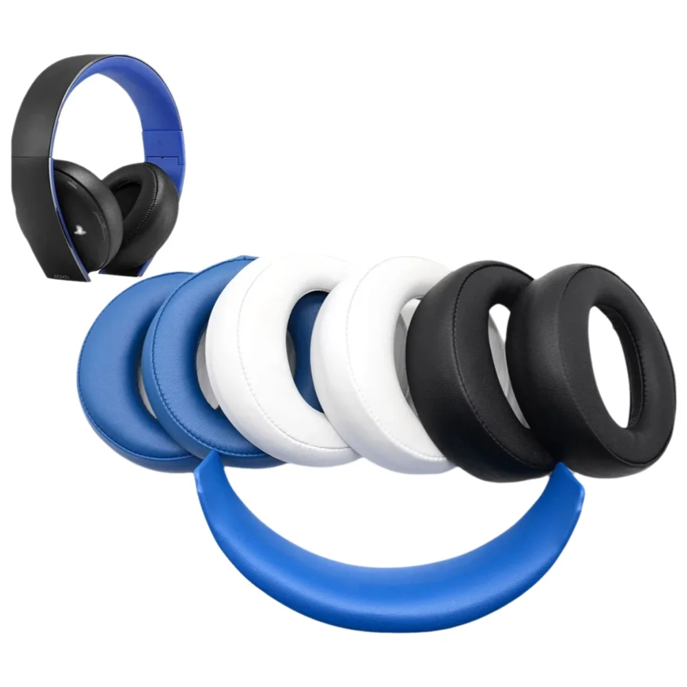 Nowe wkładki douszne wkładki do uszu kubki nauszniki z pałąkiem na głowę Sony PlayStation PS3 PS4 PS złote bezprzewodowe słuchawki Stereo 7.1 — zdjęcie produktu 7