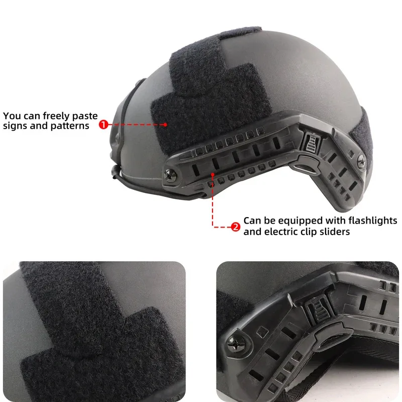 Fast MH Style Helmet ABS Tactical Helmet for CS Airsoft Paintball Game Outdoor Sports Hunting Shooting Helmets