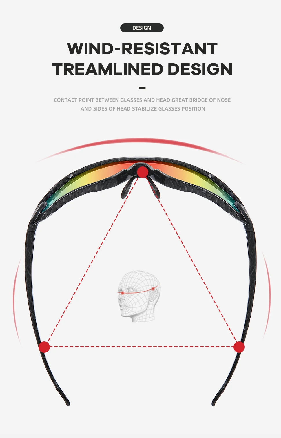 SEPFOX Männer Angeln Sonnenbrille Frauen Radfahren Reiten Wandern Fahren Sonnenbrille Für Outdoor Sport Verspiegelte Linse UV400 Brillen – Detail 4