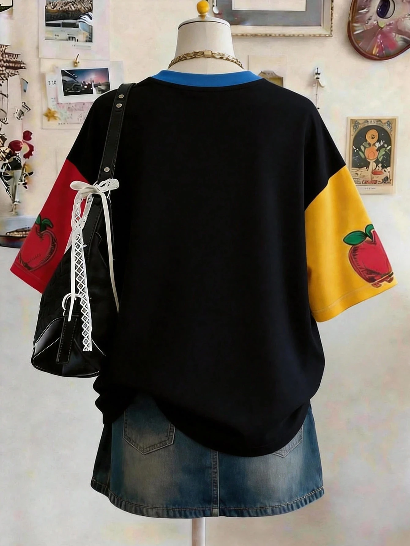 2026 Sommer Damen T-Shirt Hip Hop Streetwear Buchstaben-Schmetterling-Druck T-Shirt Harajuku Oversized Unisex Tops Lässige T-Shirts Y2K – Detail 10