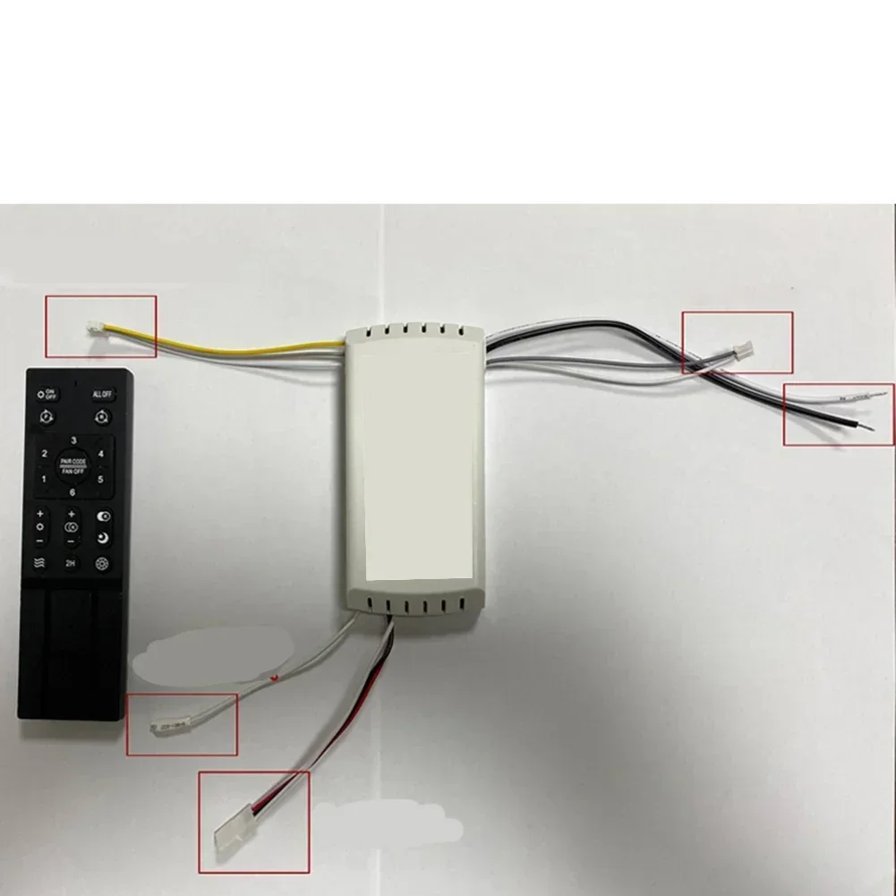 Imagem -06 - Ventilador de Teto Luz Controle Remoto Controlador Regulável Acessórios de Driver Configurações de Velocidade Acessórios de Ventilador de Teto ac 110v265v