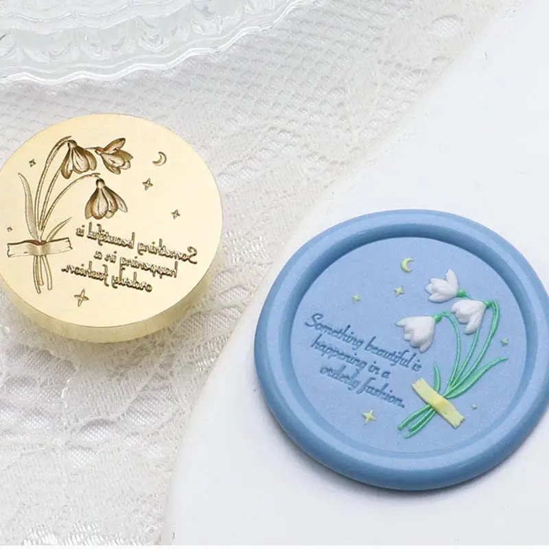 Retro Flower Plants Wax Seal Stamp Vintage Sealing Stamp Head For Scrapbook Envelopes Wedding Invitations Gift Cards Packaging