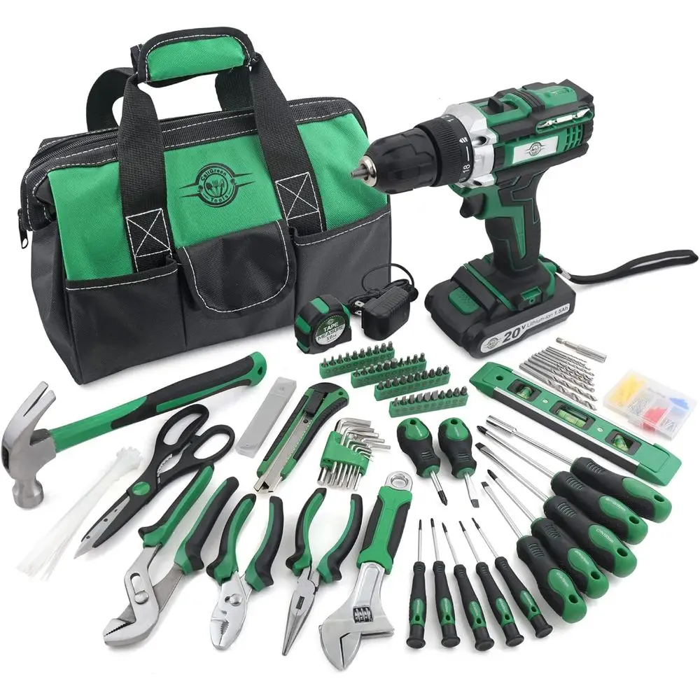 

232 Piece Tool Kit, Home Repair Tool with Socket Wrench Genera, Tool Set with Storage Bag and DIY Screwdriver Set, Suitable for