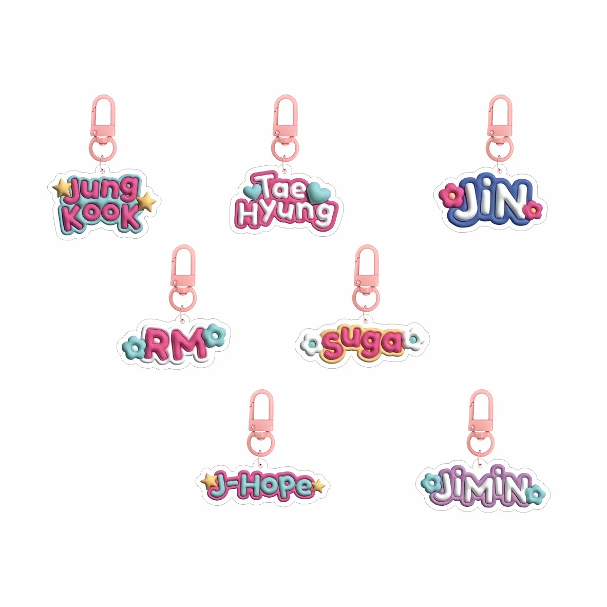 Neue JK V Jin Jimin Name Bar Acryl Schlüsselanhänger Anhänger Zubehör umgeben