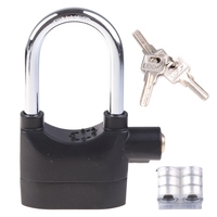 Waterproof Siren Alarm Padlock Alarm Lock for Motorcycle Long Beam Bike Bicycle