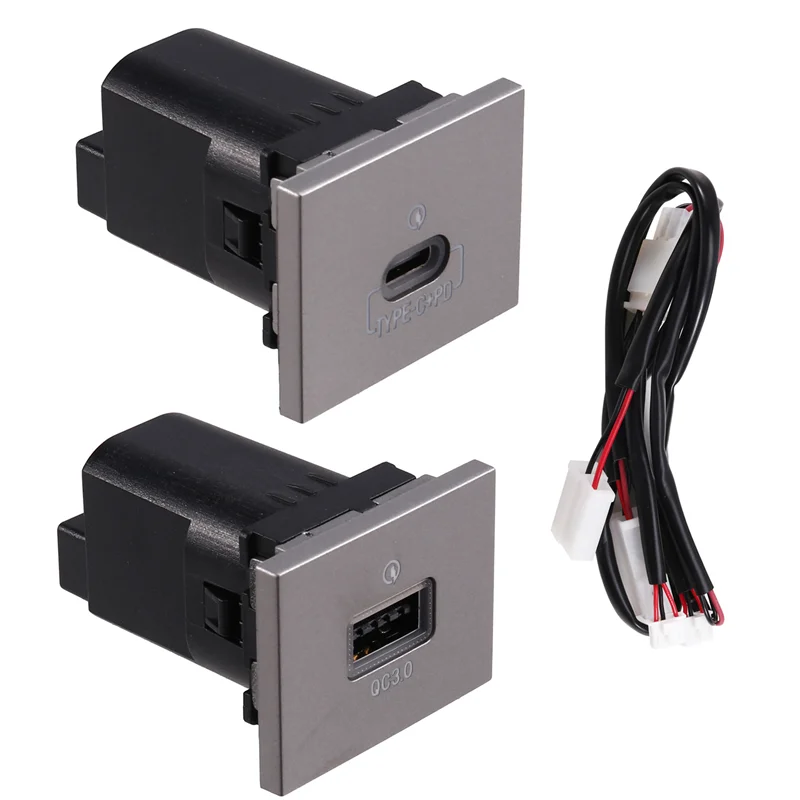 

X39A-Car Charger Socket QC3.0 And Type C PD Charging Outlet Fuse Box Power Adapter For Ford Focus 2 Mk2 2009-2011