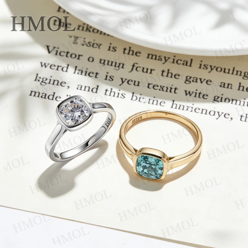 

Кольцо с муассанитом/параибой 2 карата, огранка «кушон», для женщин, серебро 925 пробы, подарок для дам, на свадьбу, вечеринку, день рождения, белое/желтое золото