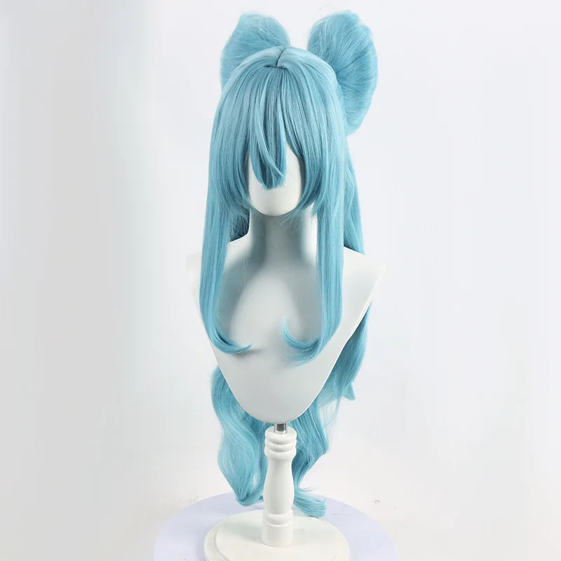 Yumatisuki Mizuki Cosplay perruque Anime jeu Genshin Impact Cosplay longue perruque 80 cm résistant à la chaleur perruques synthétiques avec bonnet de perruque
