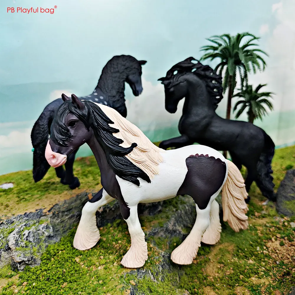 Simulation Horse Model Set PVC Steed Andalusian Stallion Yanke Stallion Ornament Toy HG138