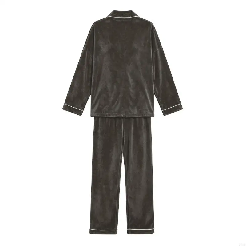 

77HE Velour Track Suits for Women Long Sleeve Pajama Set Casual 2 Piece Loungewear