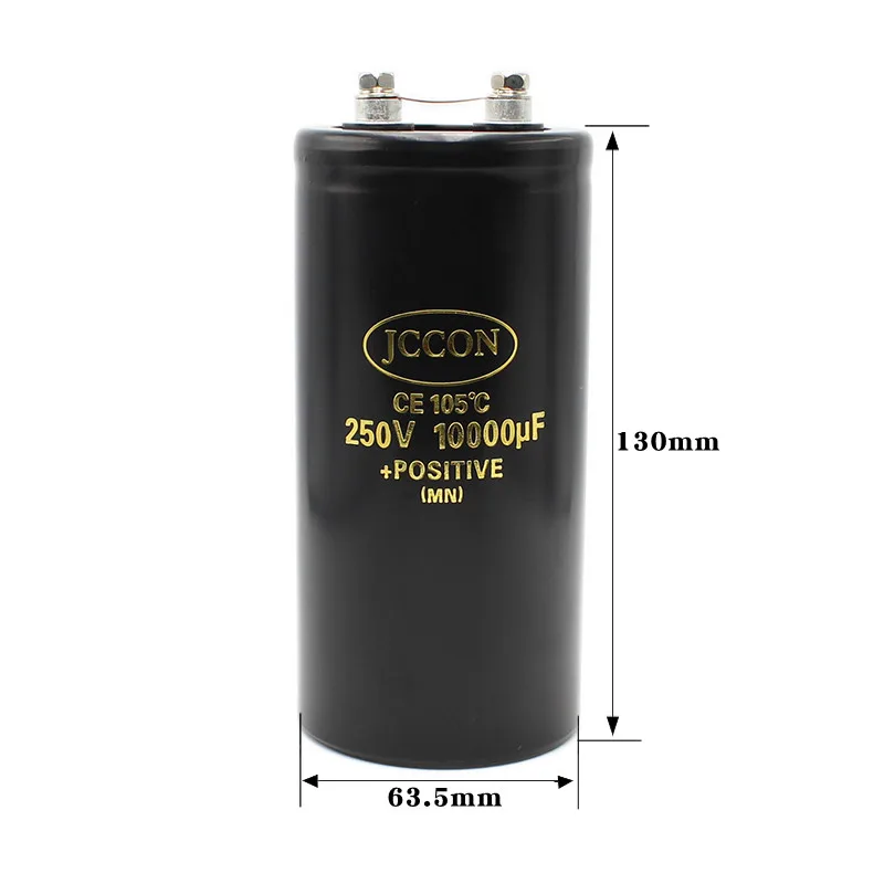 250V 10,000μF 250V 10000uf Inverter Welding Machine Bolt/Screw Foot Large Capacitor 63.5x130mm Aluminum Electrolytic Capacitor