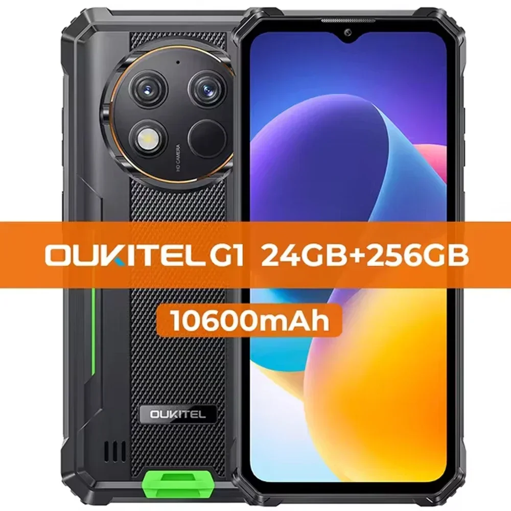 Oukitel G1 頑丈なスマートフォン Android14 10600mAh バッテリー 6.52
