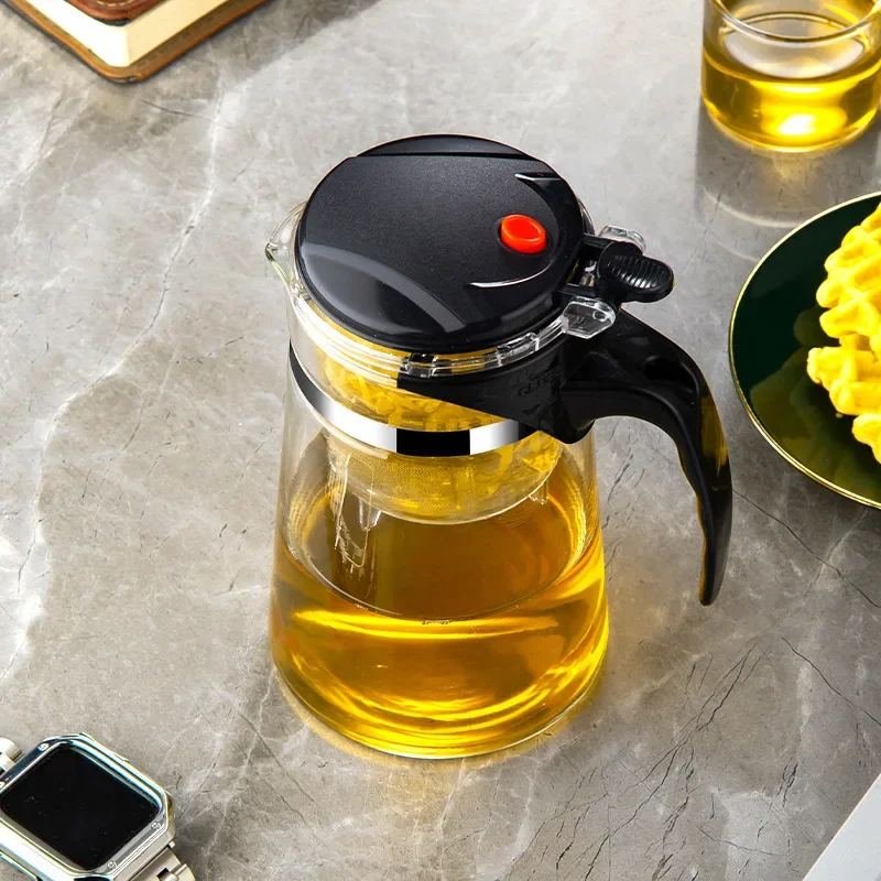 Heat Resistant Glass Teapot Puer Kettle Tea Infuser Filter High Borosilicate Heatable Chinese Gung Fu Teawear Flower Pot