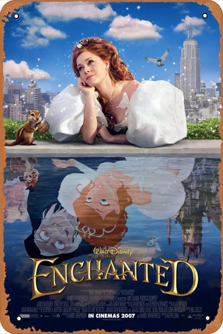 Enchanted (#3 of 7) 2007 Movie Poster Wall Home Wall Art Metal Tin Sign 8x12 inch