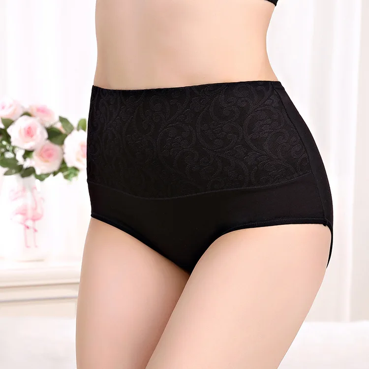 5 Teile/los Plus Größe Unterwäsche Frauen Höschen Hohe Taille Baumwolle Slip Mädchen Komfortable Shaper Bauch Unterhose Sexy Wäsche – Detail 10
