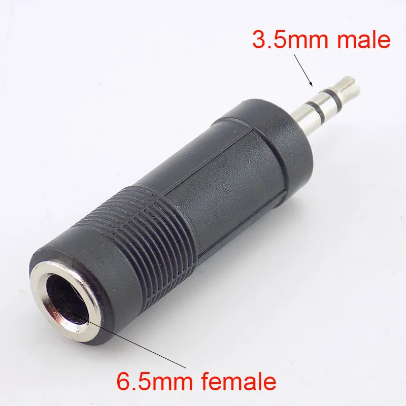 1pcs 6.5 to 3.5 Earphone Adapter 3.5mm Male to 6.5mm Female Jack Plug Stereo Socket Audio Cable Converter Adapter D5