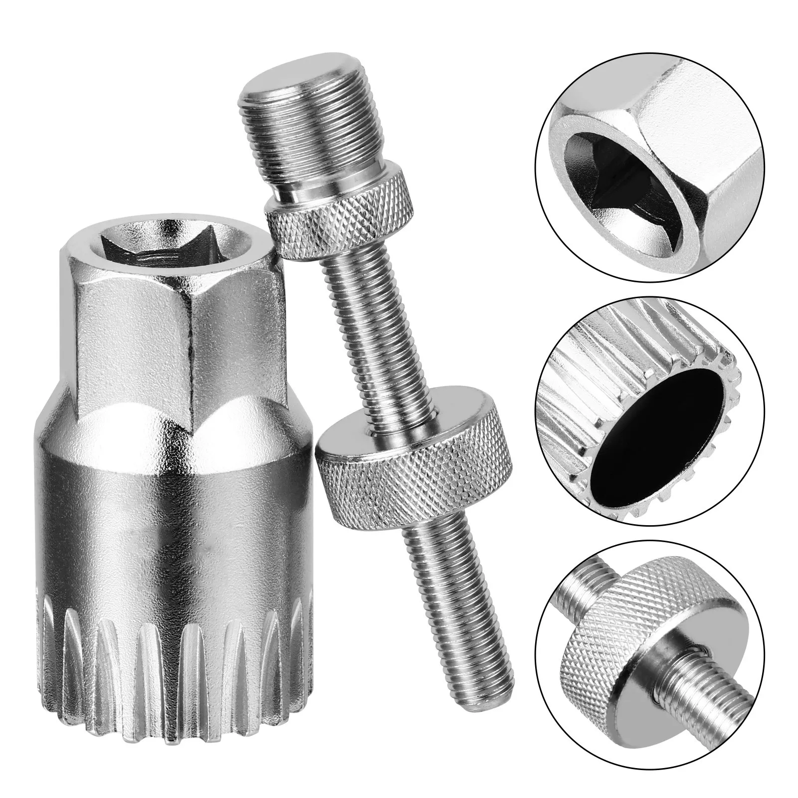 

Набор профессиональных инструментов для снятия каретки велосипеда: высокопрочный съемник центрального вала, компактный дизайн для ежедневного использования