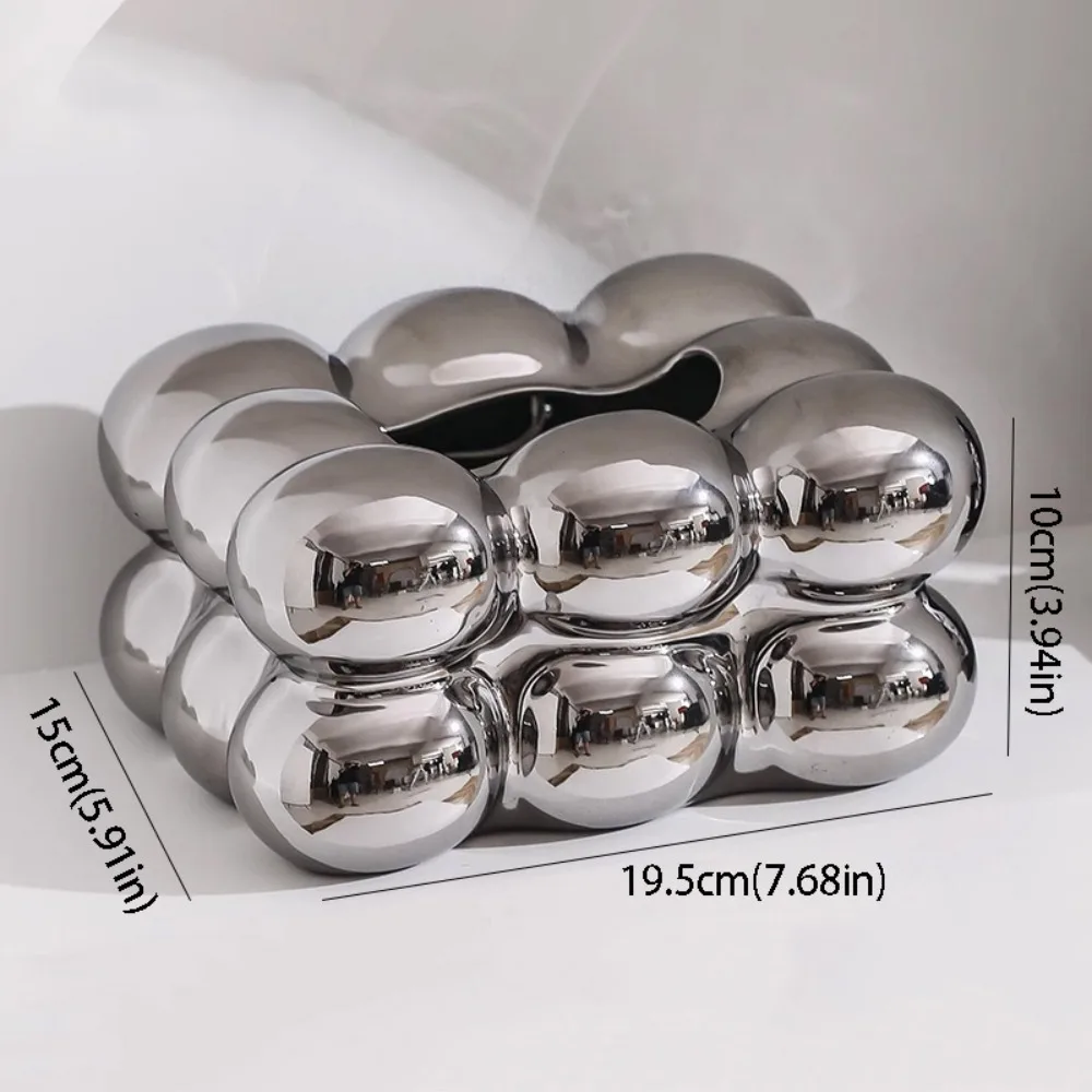 

Nordic Style Tissue Box Cover Modern Design Decorative Tissue Holder Refill Type Marshmallow Shape Sheet Paper Storage