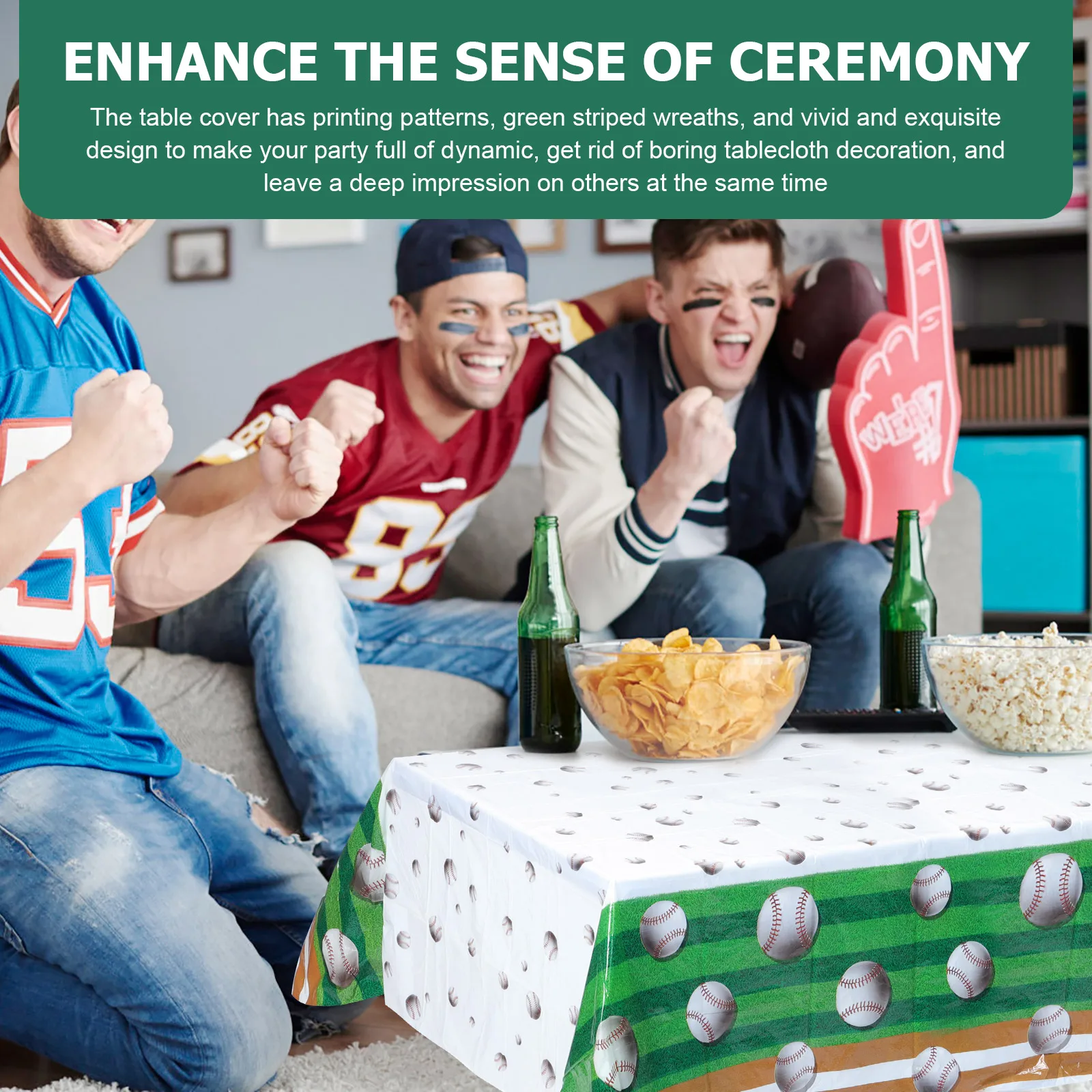 

1pc Football Tablecloth Sports Dining Cloths Party Disposable Decorations Birthday Child Rectangle Soccer Party Supplies PE