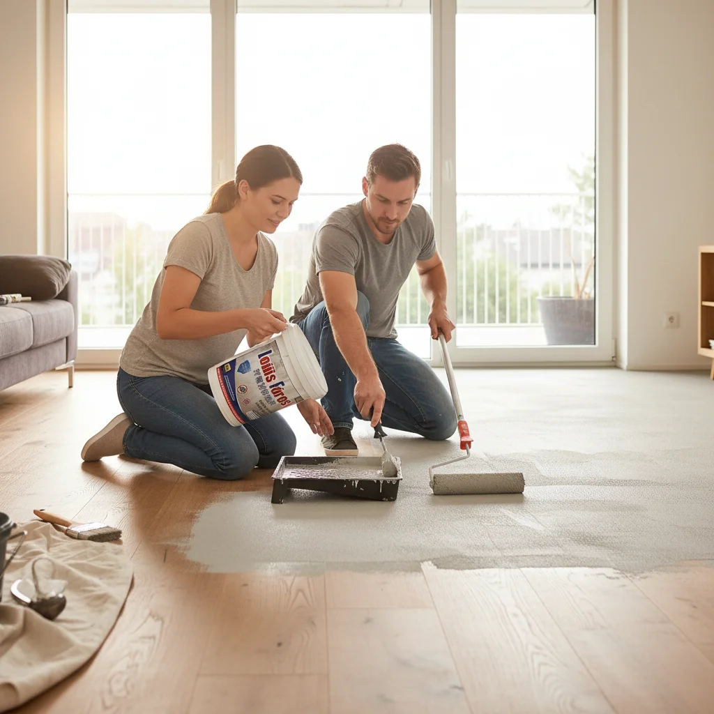 

High-Gloss Marble Effect Epoxy Floor Coating Waterproof Floor Paint Marble Garage Paint Waterproof Water-Based Epoxy Coating