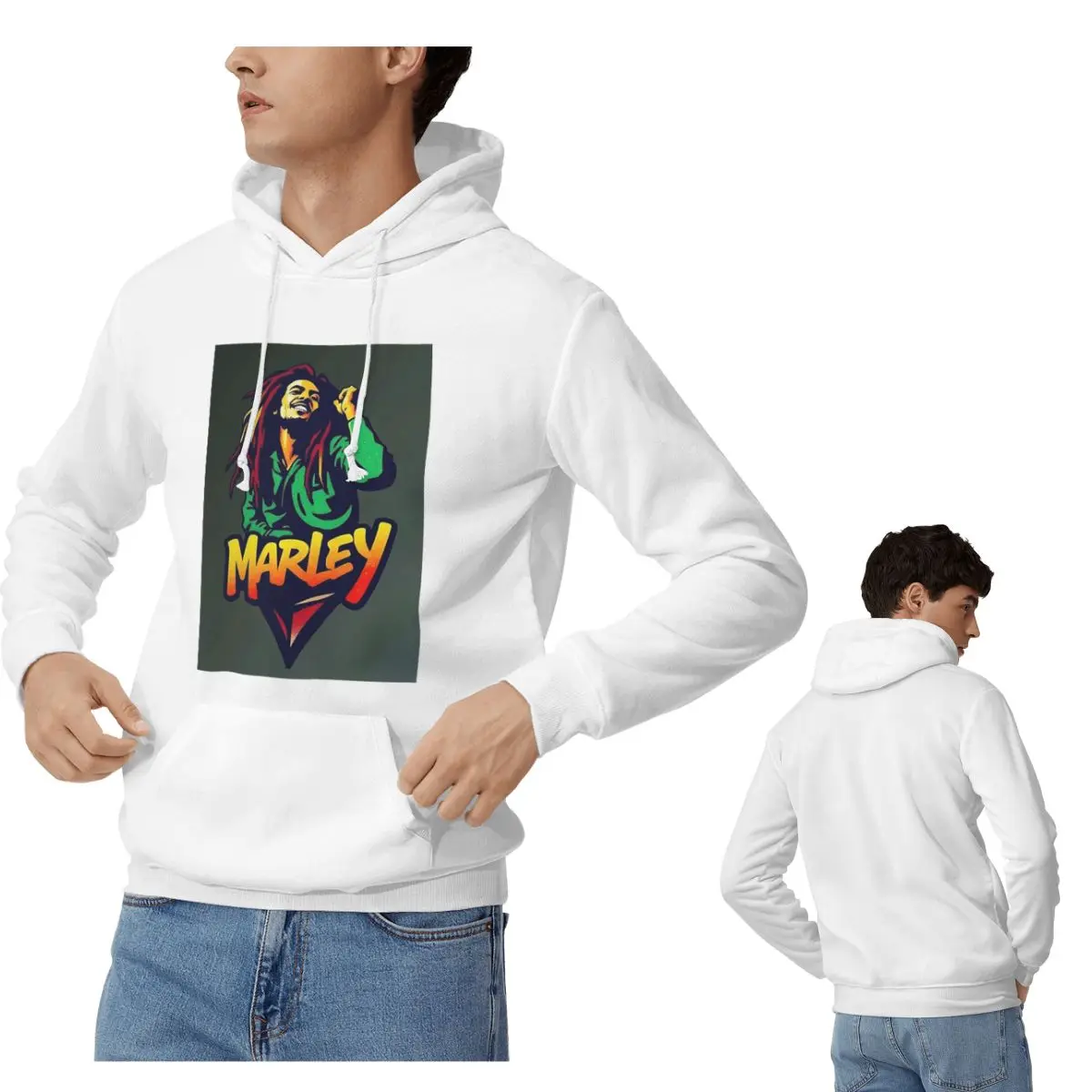 

Толстовки с капюшоном в стиле регги Боба Марли для мужчин и женщин, повседневный пуловер, толстовка в стиле Харадзюку, уличная одежда с длинными рукавами, осень-зима