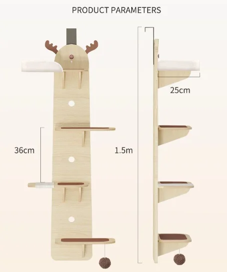 Hanging Door Cat Climbing Frame Cat Scratching Board Wall Mounted Jumping Platform