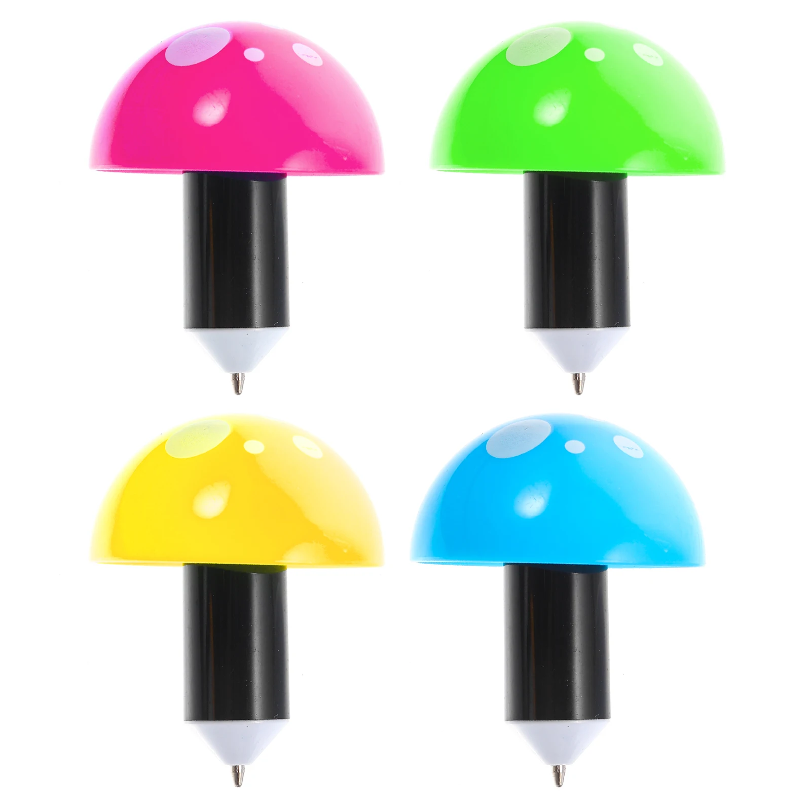 30pcs Mushroom Shape Retractable Ballpoint Pens Adorable Fat Function Student Accessory Gifts Party Favor Lightweight