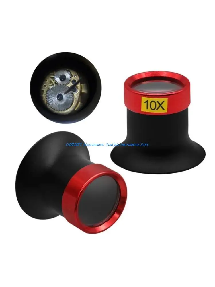 367D 10X Loupes Magnifier Watchmaker Eyeglass Loupes Aluminum Alloy Eye Loupes Repair