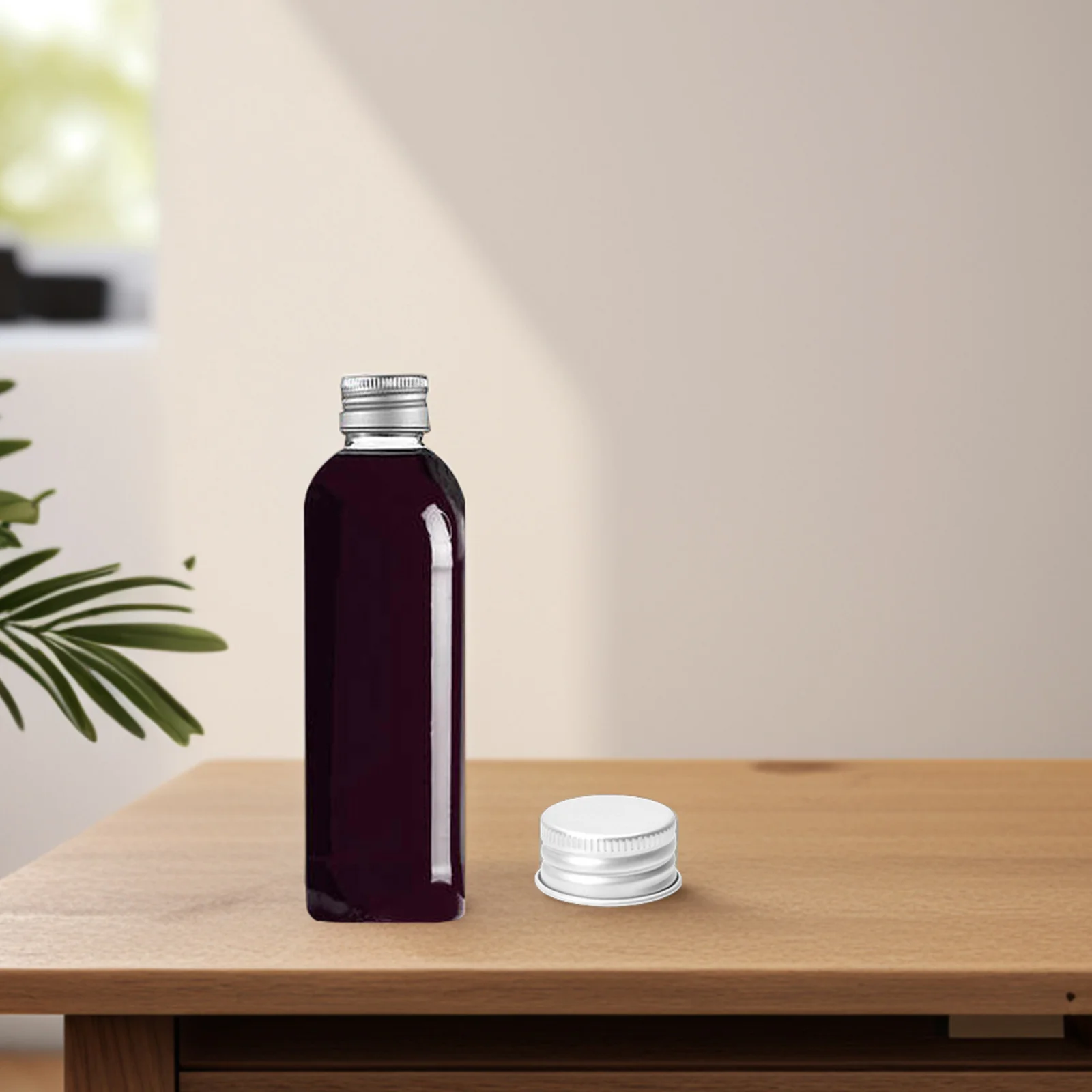 

100pcs Aluminum Screw Top Caps 18X13Mm Transparent Bottle Lids Leakproof For Glass Bottles Reusable Threaded Lids Liquid